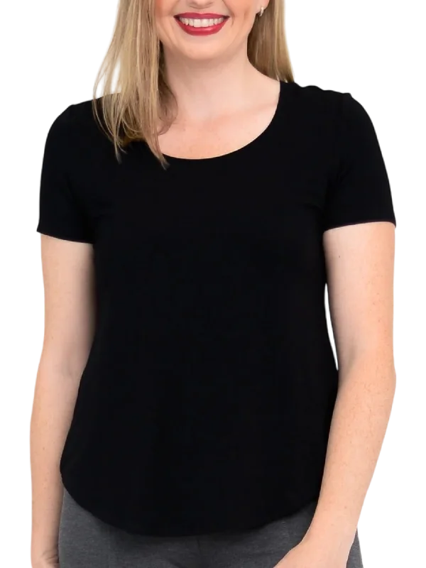 Tessa Black Bamboo Tee Shirt French