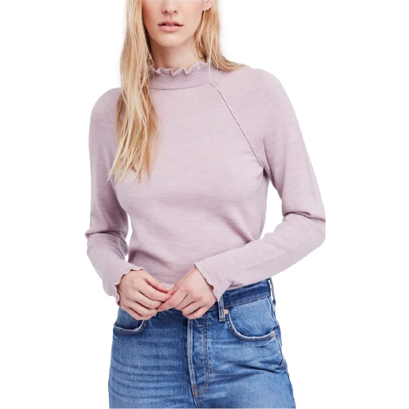 Free People Womens Ruffled Pullover Sweater, Purple, X-Small Dynamic Women's High - energy Free People Womens Ruffled Pullover Sweater, Purple, X-Small Dynamic Women's High - energy