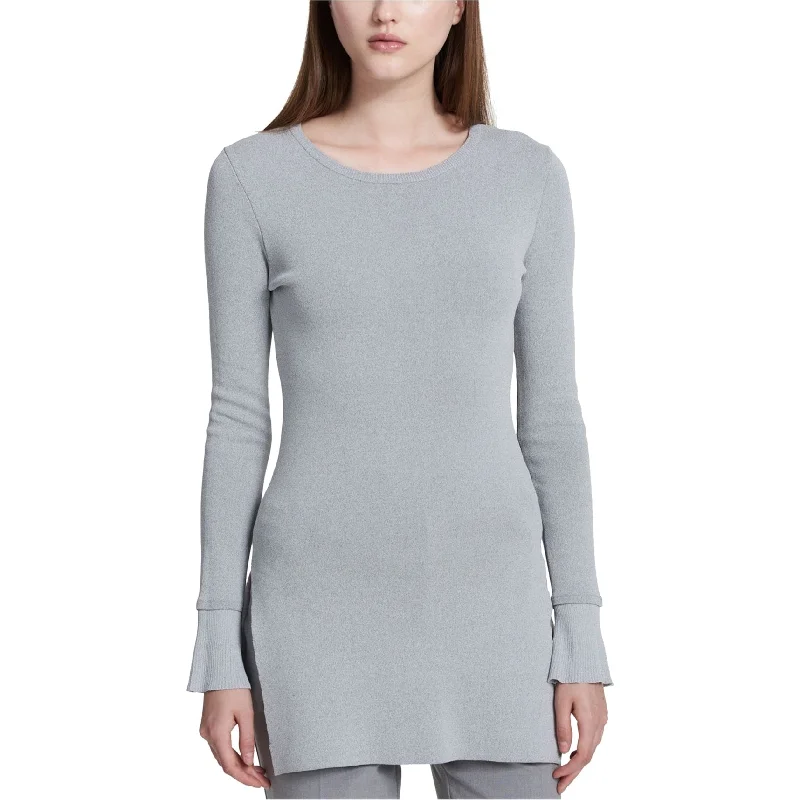 Calvin Klein Womens Flare Sleeve Pullover Sweater, Grey, Medium Minimalist Women's Casual
