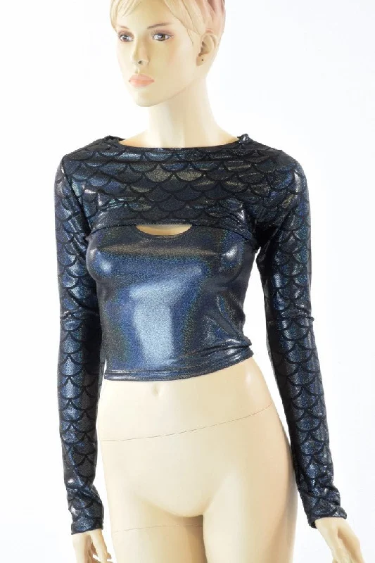 Black Dragon Bolero Dance Sleeves Refined Women's Velvet