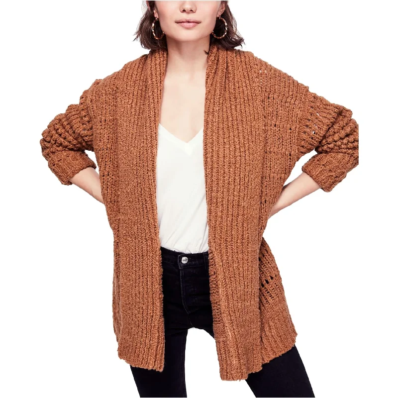 Free People Womens Serene Cardigan Sweater, Brown, X-Small Practical Women's Quick - dry