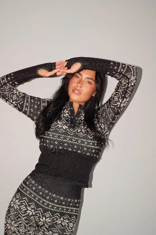 Vitality BaseLayer Henley Top - Apres Ski Compression