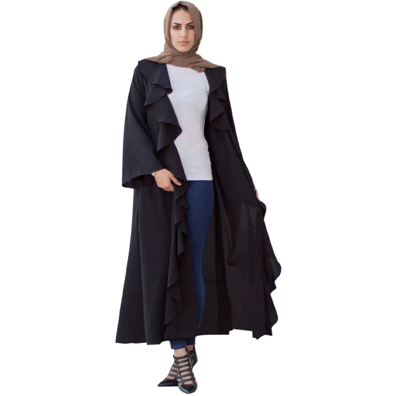 Verona Collection Womens Ruffled Cardigan Sweater Relaxed Women's Beachy