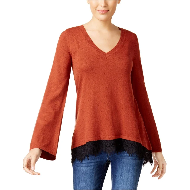 Style & Co. Womens Lace Insert Knit Sweater Dynamic Women's High - energy