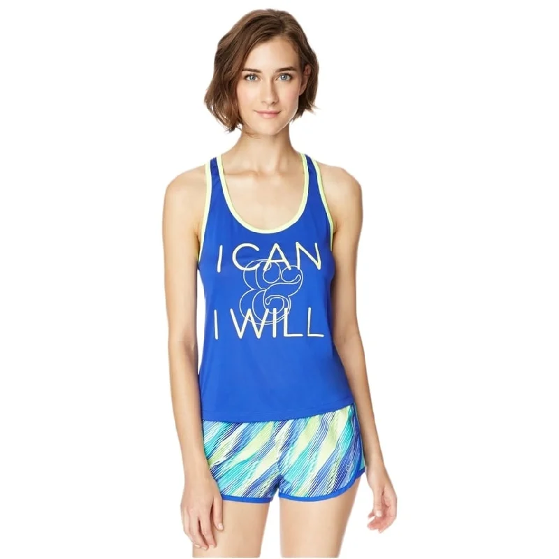 Aeropostale Womens I Can & I Will Racerback Tank Top, Blue, Small Classic Women's Tweed Aeropostale Womens I Can & I Will Racerback Tank Top, Blue, Small Classic Women's Tweed