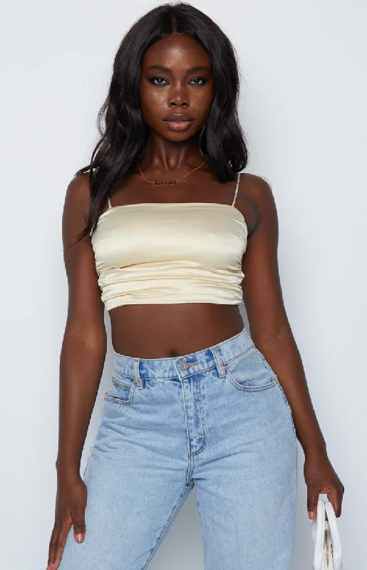 Wonderlust Champagne Satin Cami Youthful Women's Anime - inspired