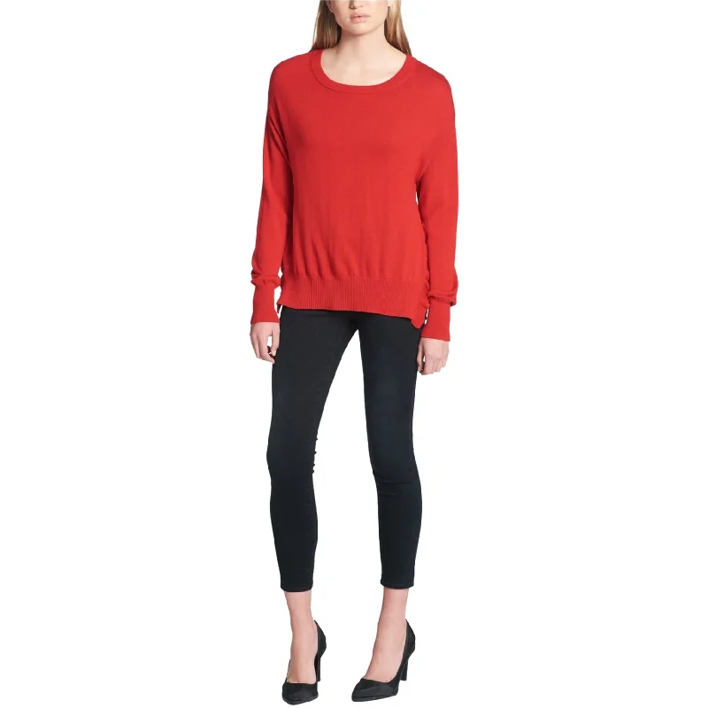 Dkny Womens Ruffled Vented Knit Sweater Vintage Women's 1970S 