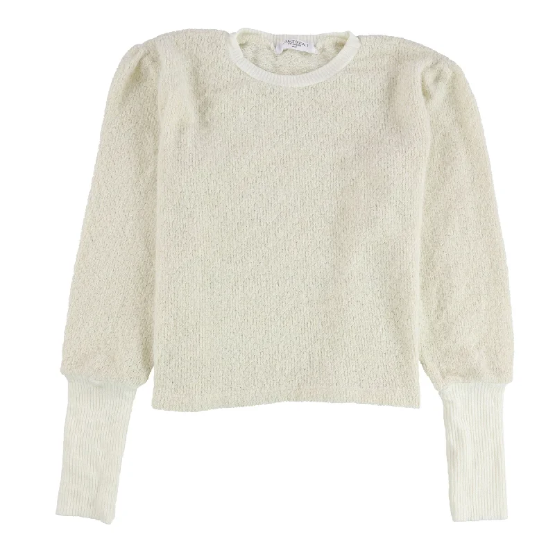 Project Social T Womens Fuzzy Pullover Sweater, White, Small Gym