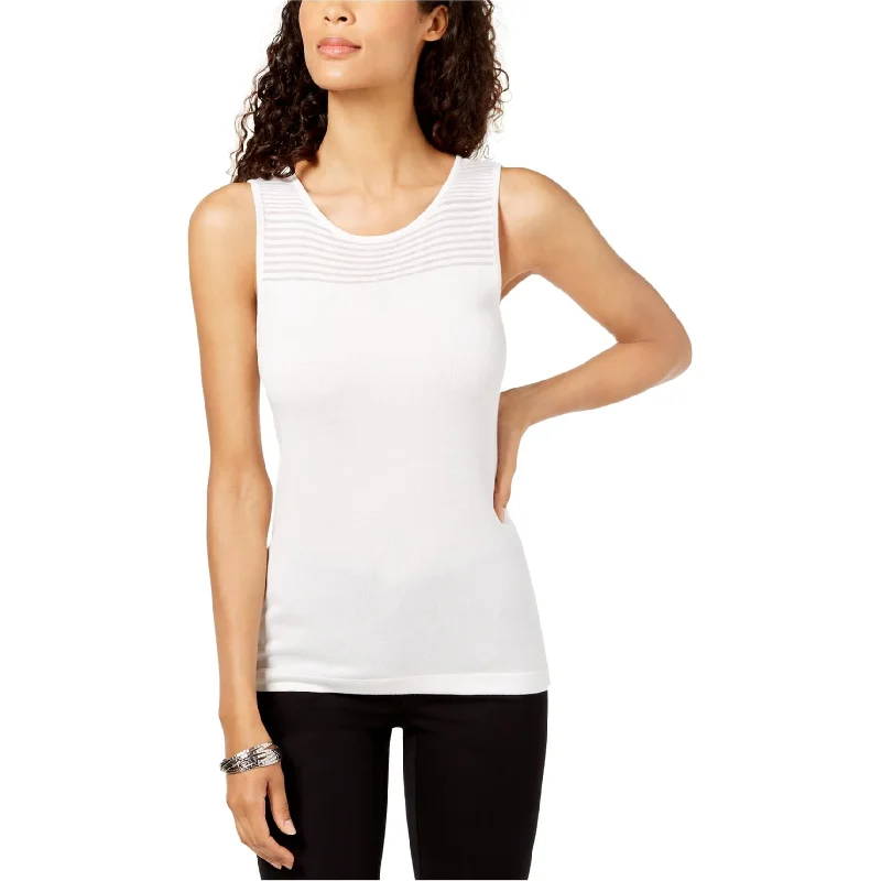 Kasper Womens Shadow Stripe Pullover Sweater, Off-White, X-Large Cashmere