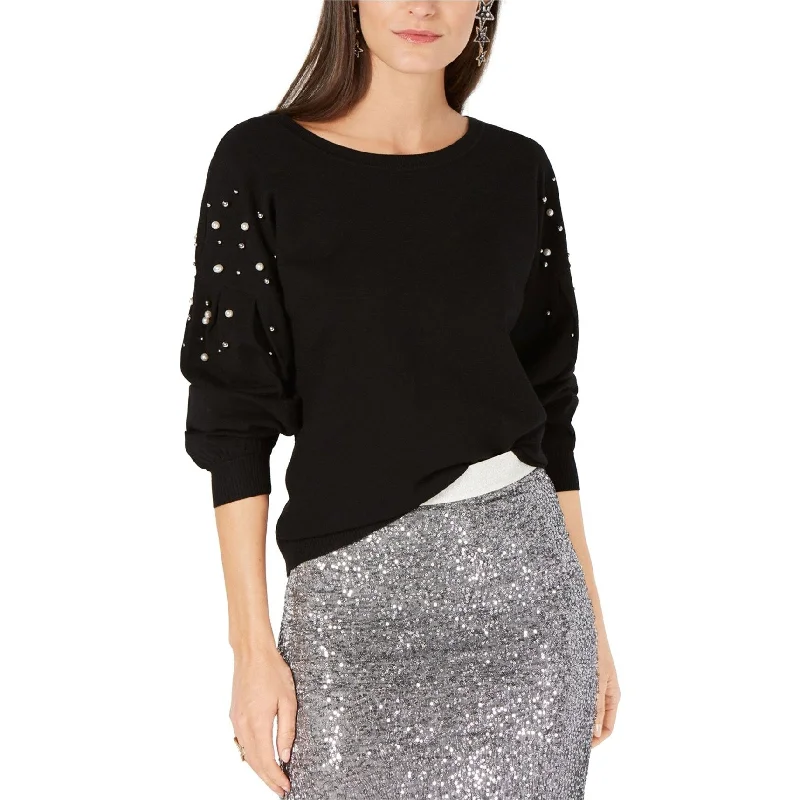 I-N-C Womens Embellished Pullover Sweater Cool Women's Distressed