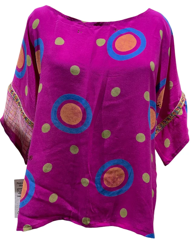 PRC5414  Avatar Pure Silk Side Slit Top Feminine Women's Style 