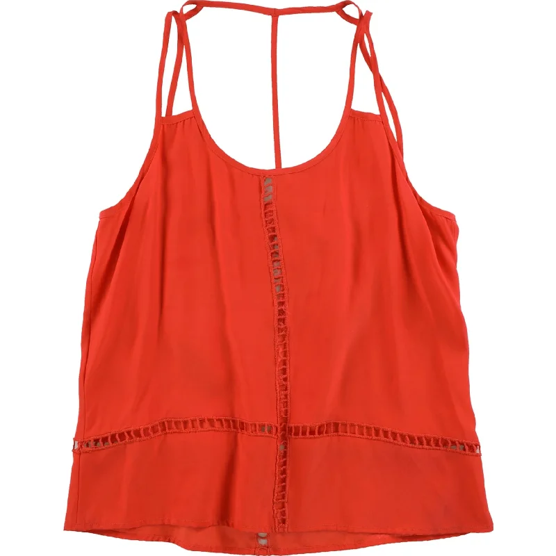 CAMI NYC Womens Edith Eyelet Accent Tank Top, Orange, Small purpose