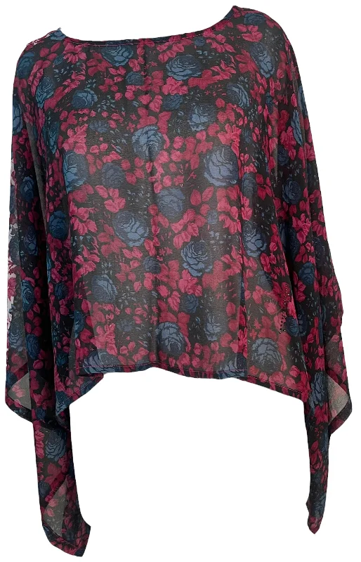 PRC5953 Avatar Pure Silk Kimono-Sleeved Top Traditional Women's 