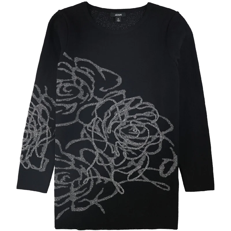 Alfani Womens Abstract-Print Pullover Sweater Gym