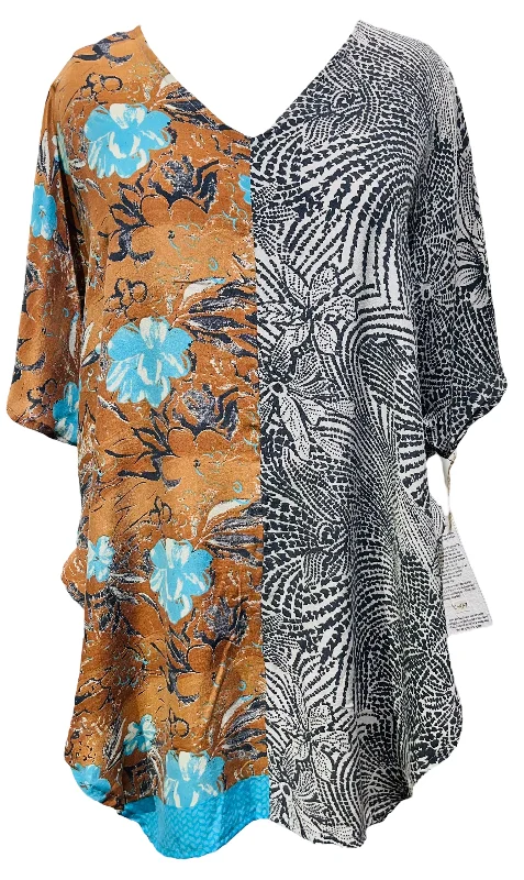 PRC4167 Nirvana Pure Silk Waterfall Top Classic Women's Tweed