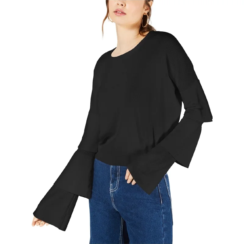 Sage The Label Womens Tiered-Sleeve Cropped Pullover Sweater Confident Women's Power Sage The Label Womens Tiered-Sleeve Cropped Pullover Sweater Confident Women's Power