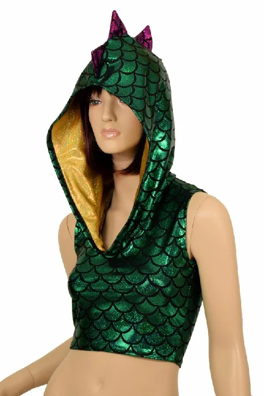 Mardi Gras Sleeveless Dragon Crop Dynamic Women's Moto