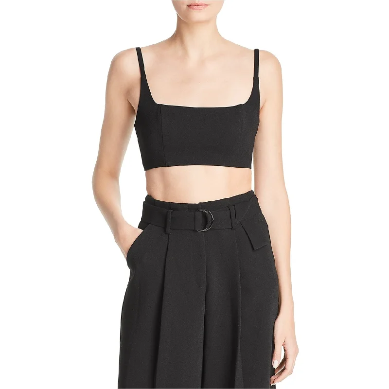 Fame and Partners Womens Augusta Cropped Tank Top, Black, 8 Sophisticated Women's 
