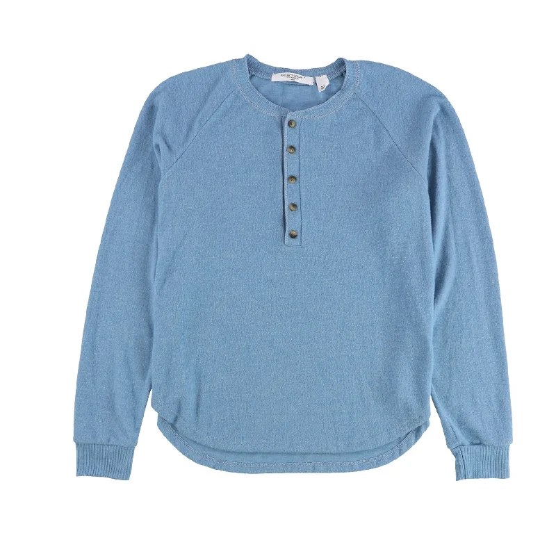 Project Social T Womens Button Up Henley Sweater, Blue, Small Minimalist Women's Casual Project Social T Womens Button Up Henley Sweater, Blue, Small Minimalist Women's Casual