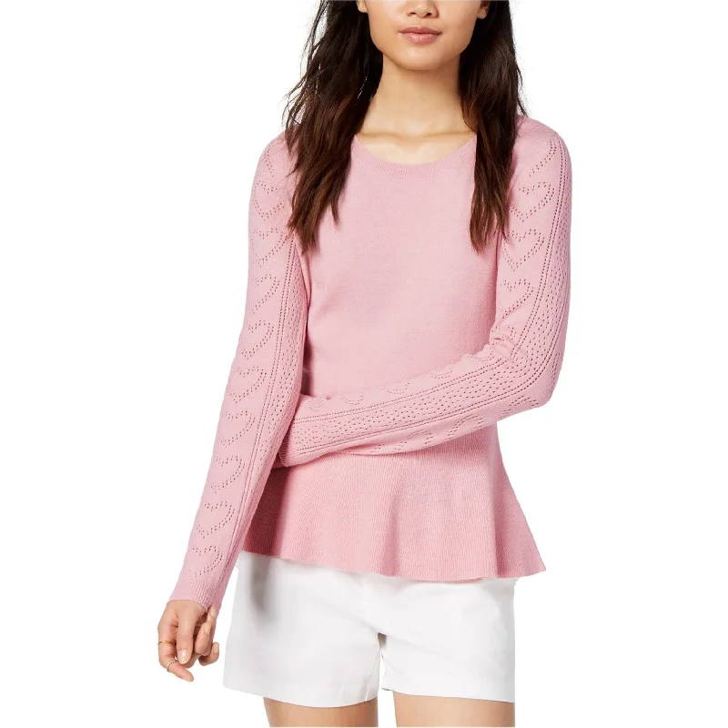 Maison Jules Womens Pointelle-Knit Pullover Sweater Refined Women's Hand - crafted