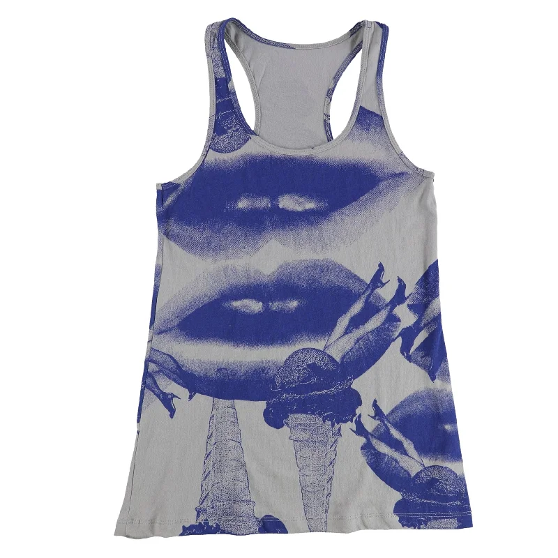Tags Weekly Womens Two Tone Tank Top, Grey, Small Vacation