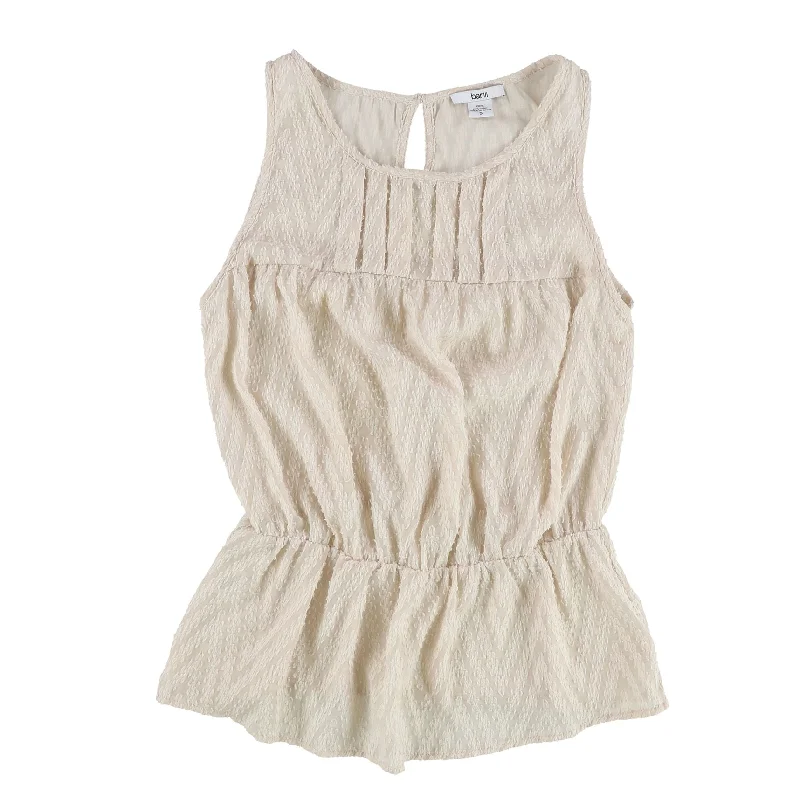 bar III Womens Textured Tunic Blouse, Beige, Small Sharp Women's Italian
