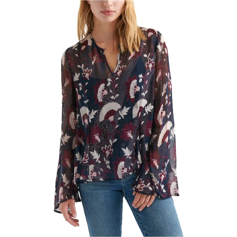 Lucky Brand Womens Printed Peasant Blouse, Black, Medium Tough Women's Military - inspired Lucky Brand Womens Printed Peasant Blouse, Black, Medium Tough Women's Military - inspired