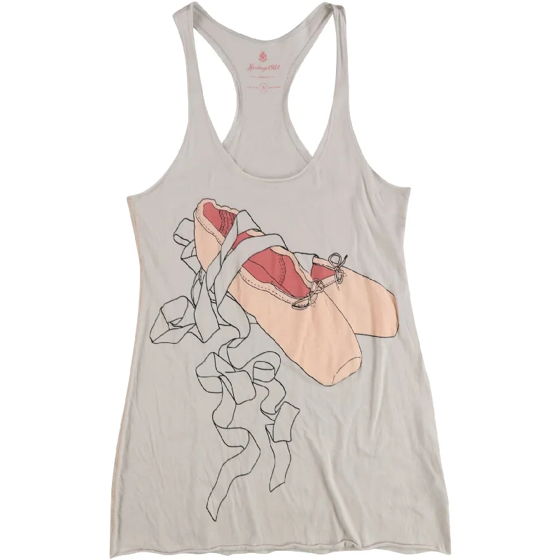Heritage 1981 Womens Ballerina Shoes Tank Top Polished Women's Silk