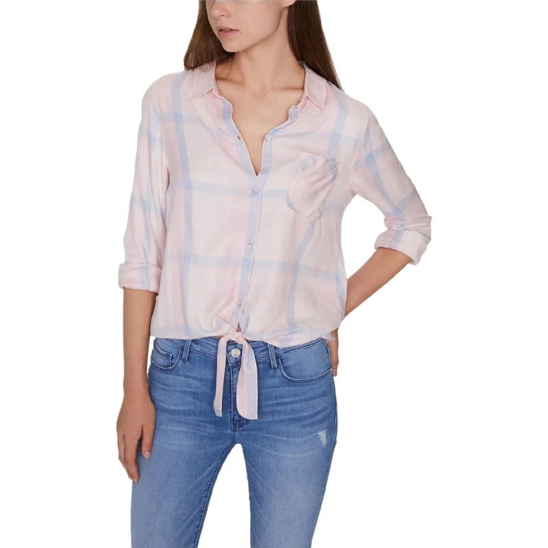Sanctuary Clothing Womens Hayley Tie Front Button Up Shirt Sustainable Organic