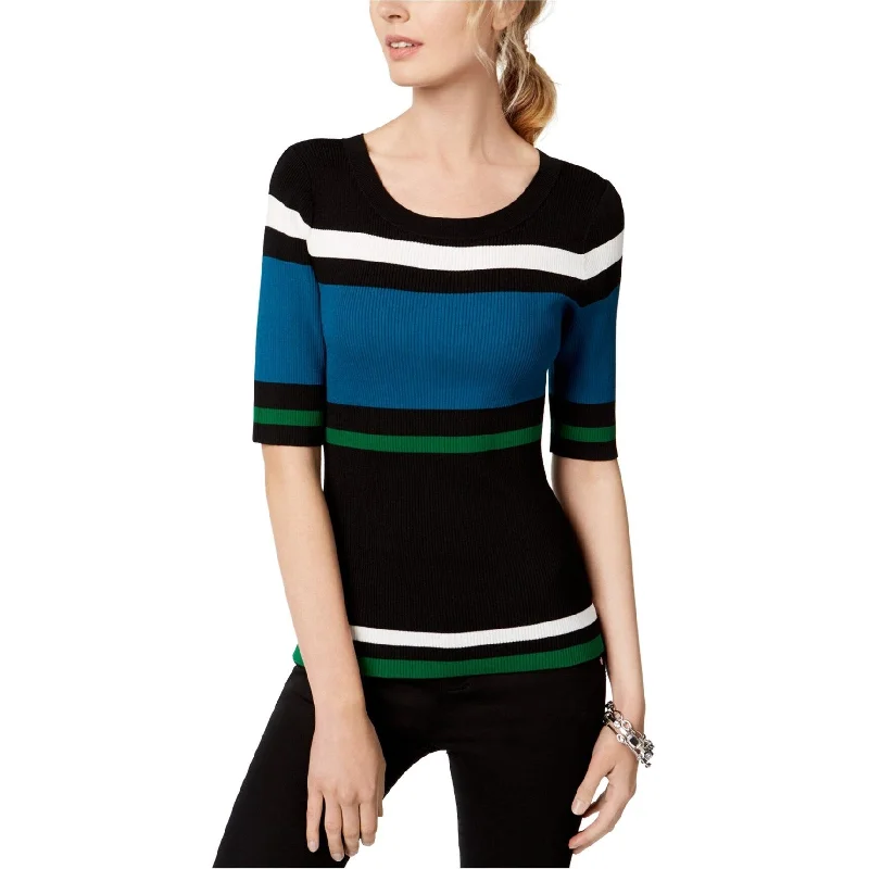 I-N-C Womens Stripes Pullover Sweater, Multicoloured, Small Youthful Women's Pop