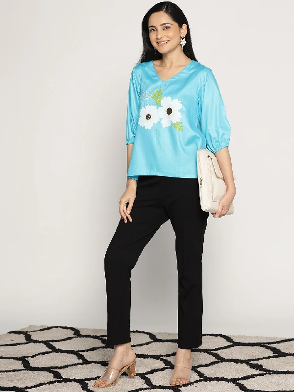 Turquoise Rayon Top - EdenVortex Australian Beach