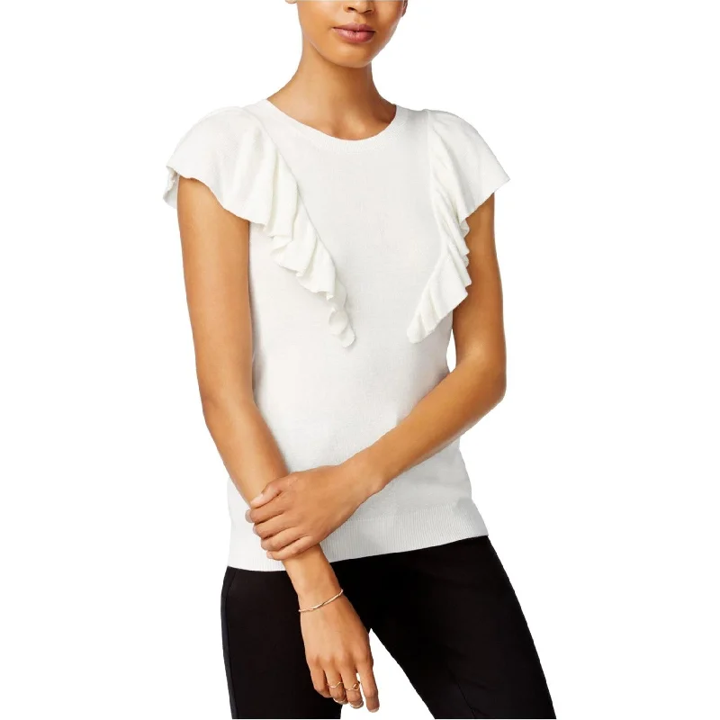 Maison Jules Womens Flutter-Sleeve Pullover Sweater Modern Women's 