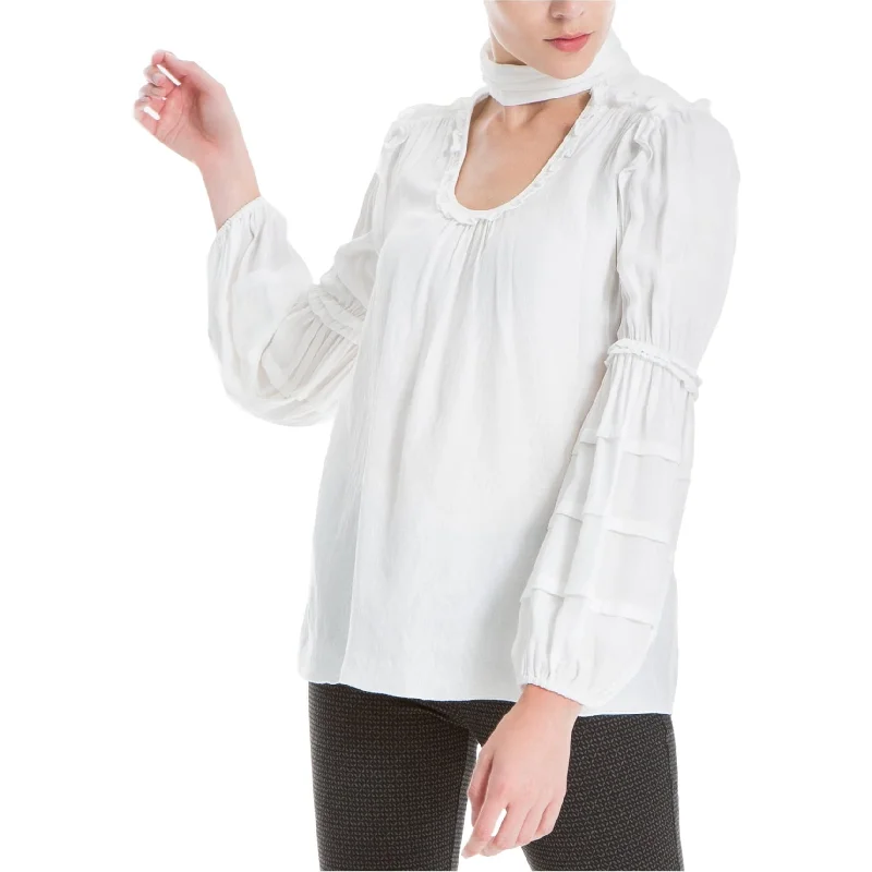 Max Studio London Womens Choker Peasant Blouse Sophisticated Women's 