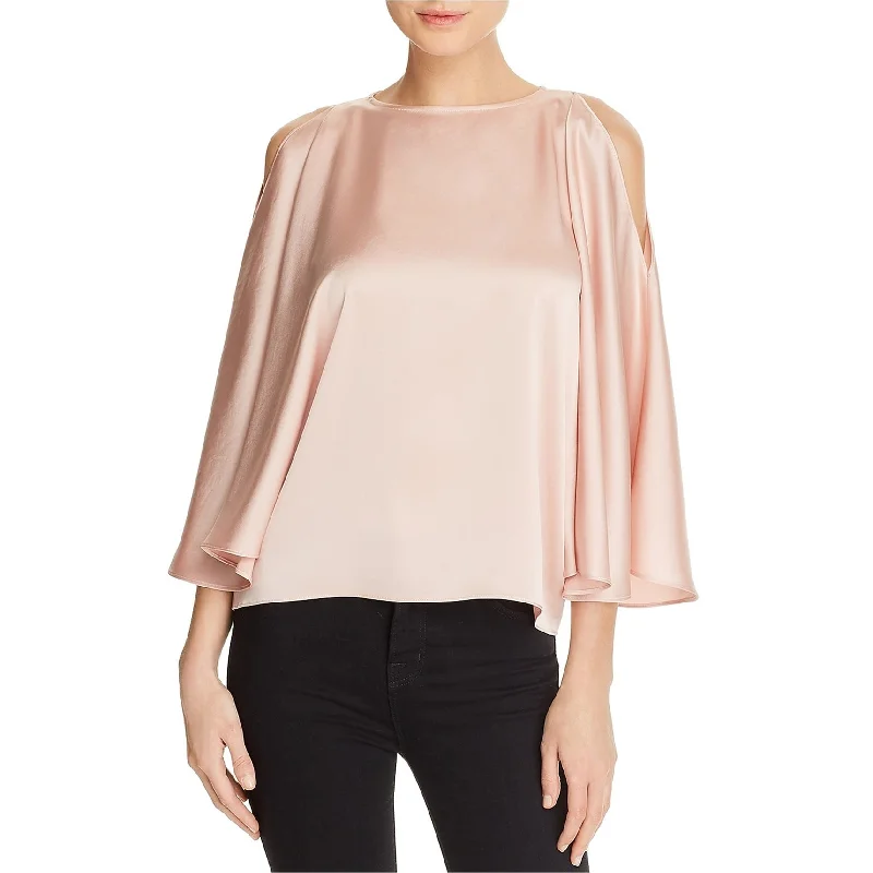 Ramy Brook Womens Tiffany Cold Shoulder Blouse, Pink, X-Small Cashmere
