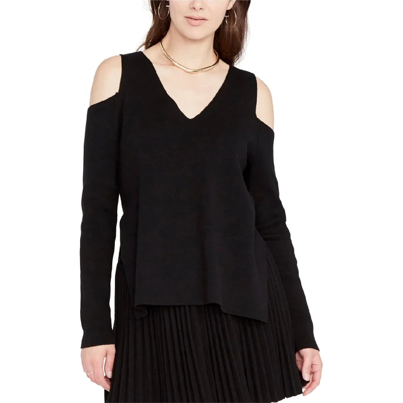 Rachel Roy Womens Cold-Shoulder Pullover Sweater Artistic Women's Hand - painted
