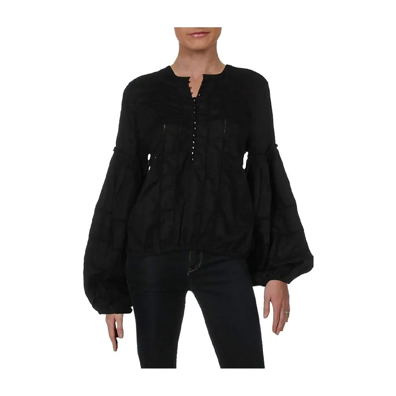 Free People Womens Bell Sleeve Peasant Blouse Modern Women's 