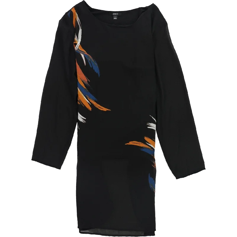Alfani Womens Sheer Sleeves Tunic Blouse, Black, Large Preppy Women's College