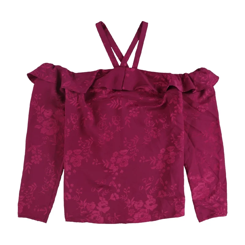 GUESS Womens Darling Cold Shoulder Blouse, Pink, Small Elegant Women's Formal 