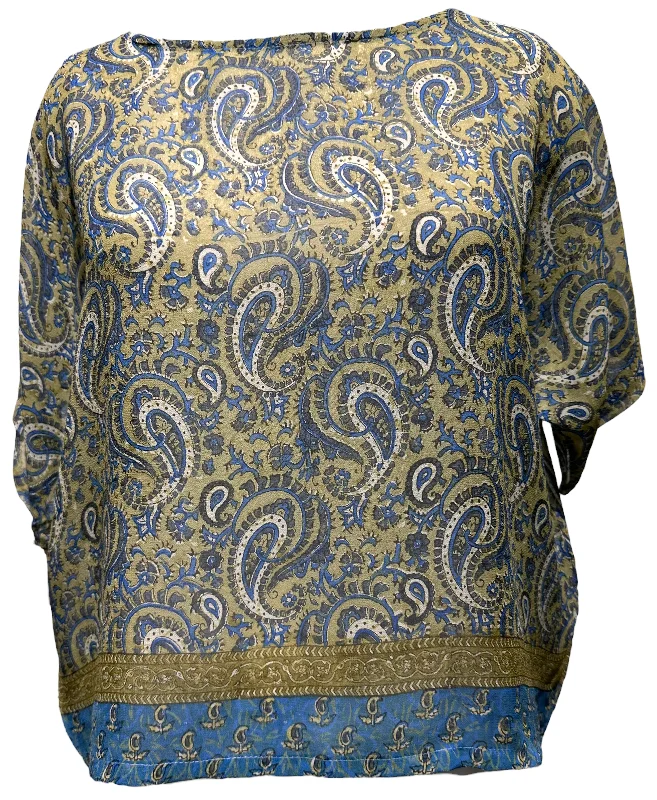 Corinne Mitchell B Sheer Avatar Pure Silk Boxy Top Cozy Women's Sherpa - lined