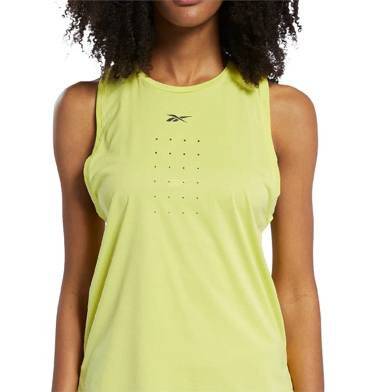 Reebok Womens Perforated Tank Top, Yellow, X-Small Earthy Women's Hemp - based