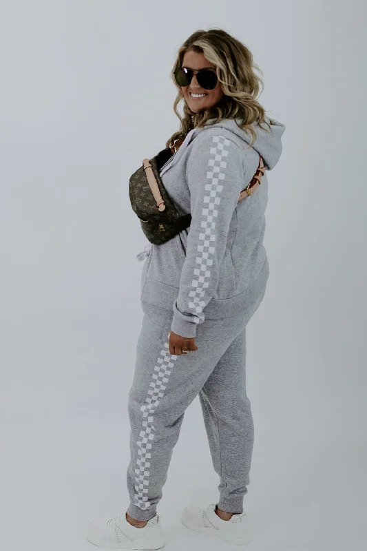 Fast Pace Zip Up Hoodie, Grey Sustainable Organic