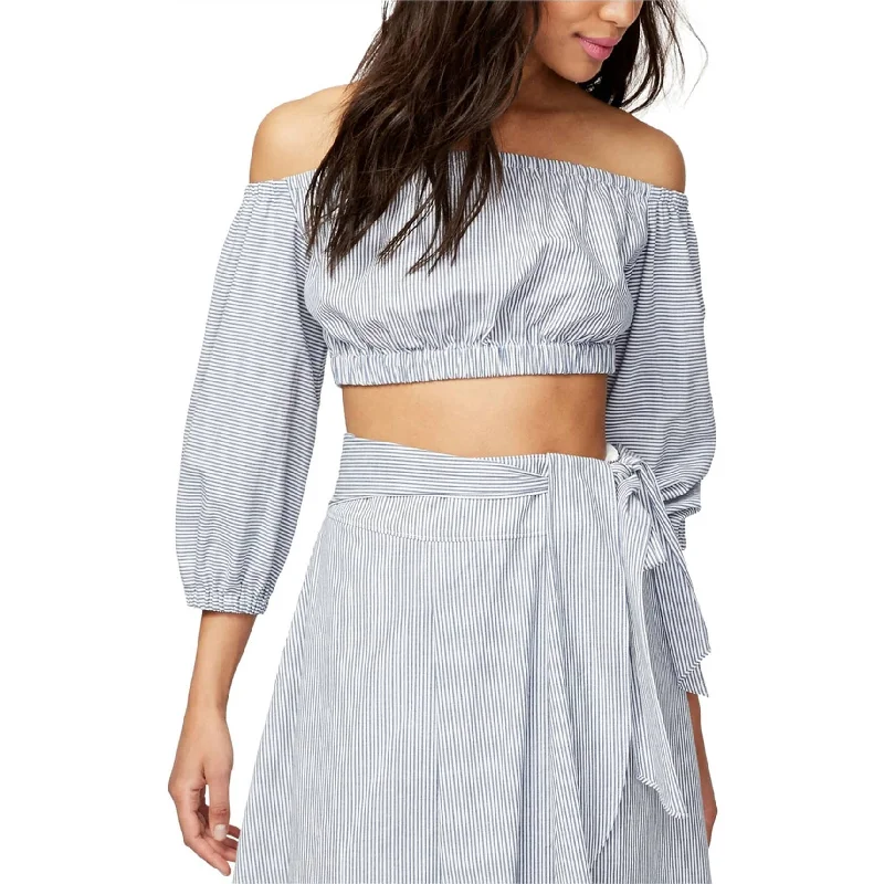 Rachel Roy Womens Crop Peasant Blouse Confident Women's High - fashion