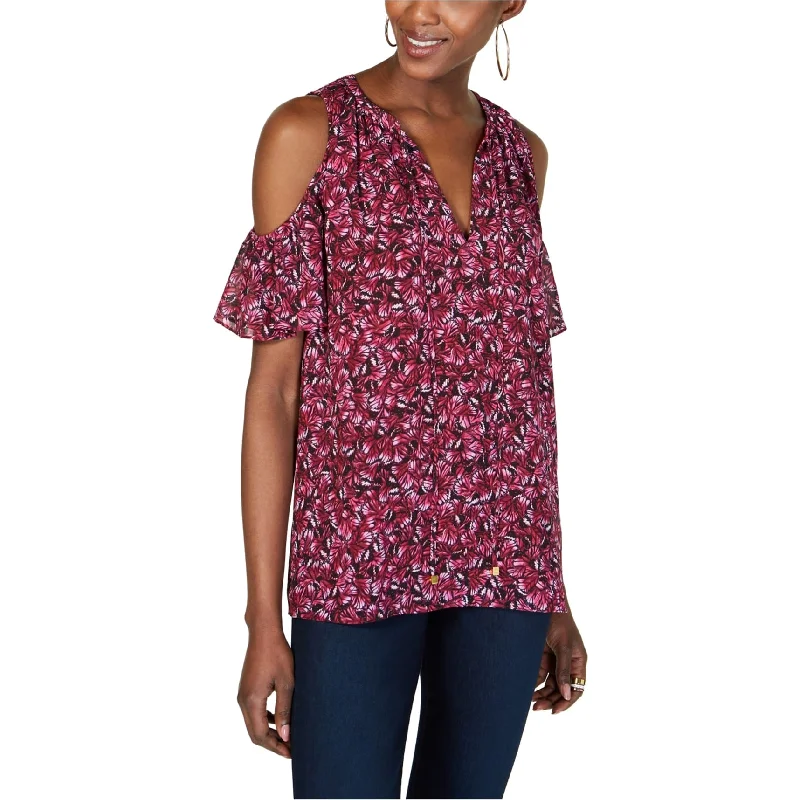 Michael Kors Womens Floral Cold Shoulder Blouse, Pink, X-Small Refined Women's Velvet Michael Kors Womens Floral Cold Shoulder Blouse, Pink, X-Small Refined Women's Velvet