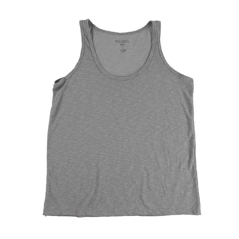 WESSEX Womens Heathered Tank Top, Grey, X-Small Traditional Women's Wool