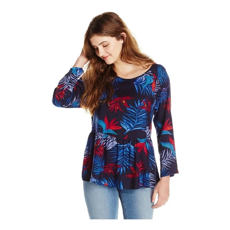 Roxy Womens Landslide Peasant Blouse, Black, Medium Classic Women's Tweed
