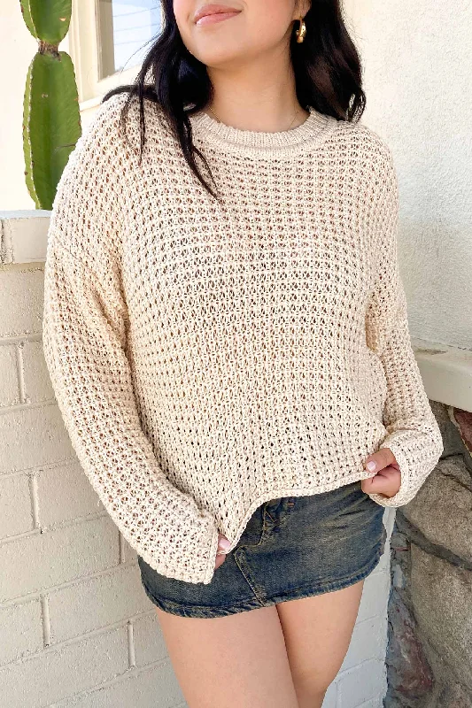 Mesh Knit Sweater Contemporary 