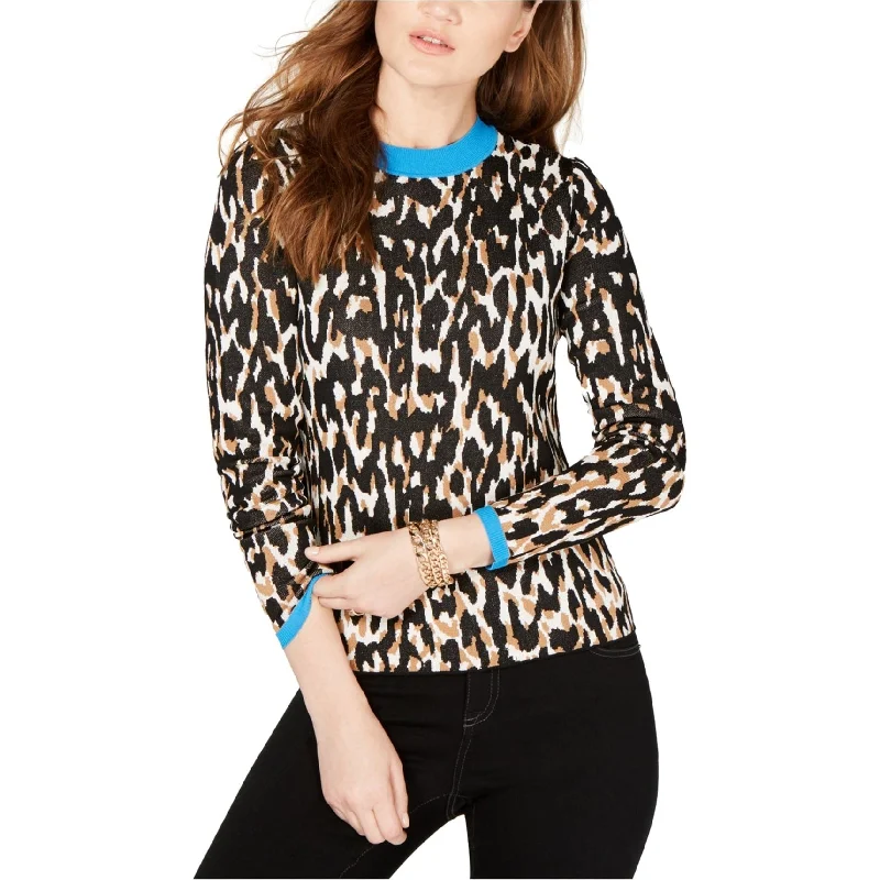 I-N-C Womens Leopard Pullover Sweater Hip Women's Urban