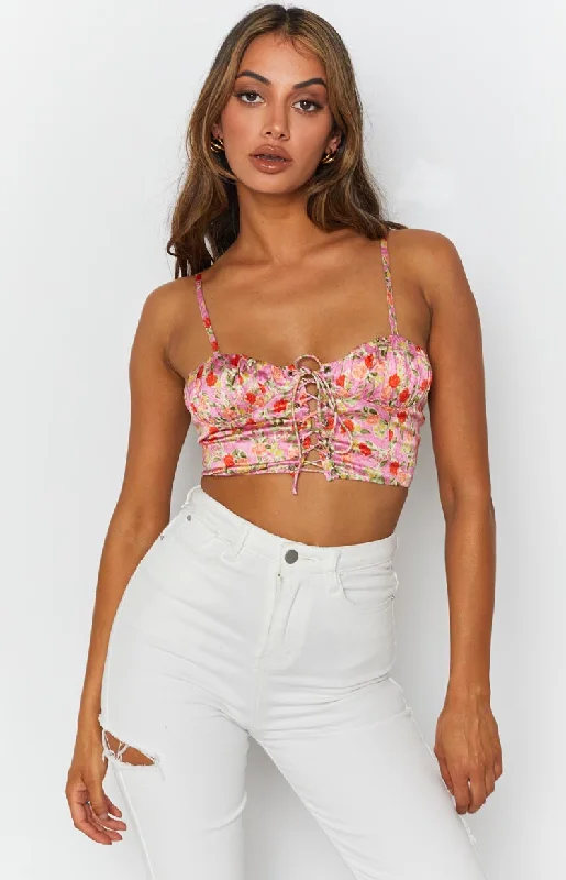 Cressida Corset Red Print Modern Women's 