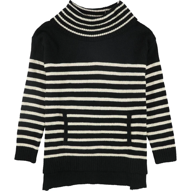 Charter Club Womens Cowl Pullover Sweater, Black, X-Large Classic Women's Pin - striped