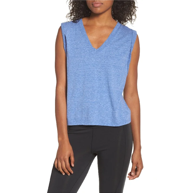 Free People Womens Active Tank Top, Blue, Medium Confident Women's Power